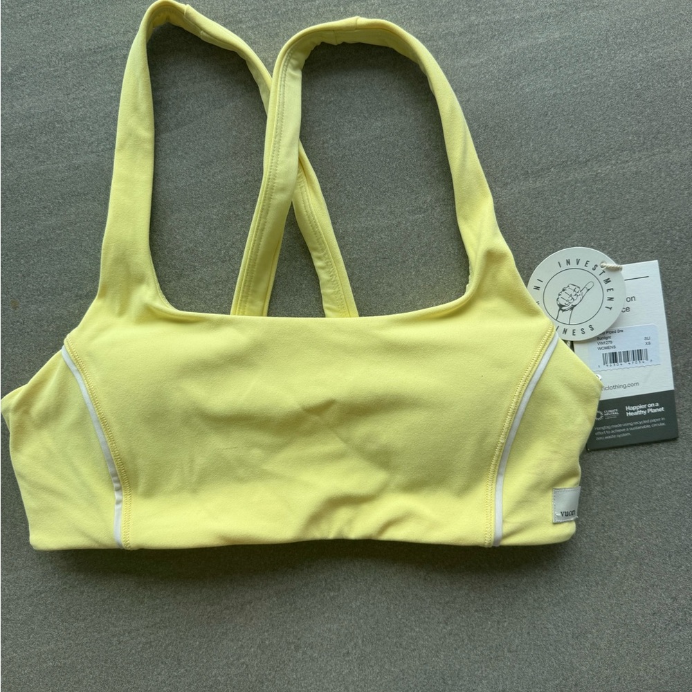 Vuori XS sunlight Yellow Sports Bra NWT